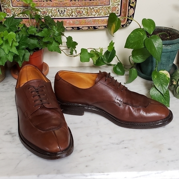 men's Grensen Handcrafted Leather Dress Shoes England Groom Barney's New York. - Picture 2 of 7